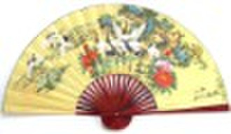 Oriental chinese Fan- Crane