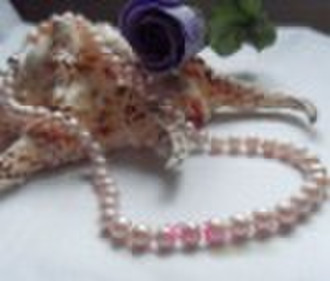 8-9mm AAA+ Lavender Freshwater Pearl Necklace