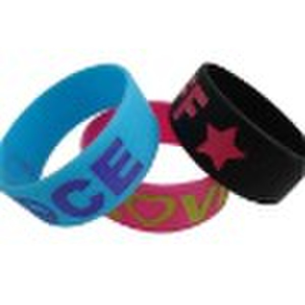 Promotinal debossed silicone bracelet