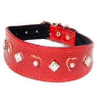 genuine leather collar LC0040