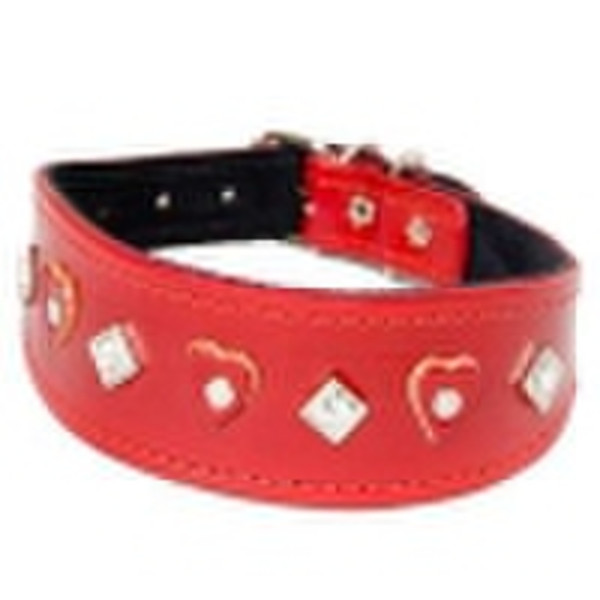 genuine leather collar LC0040