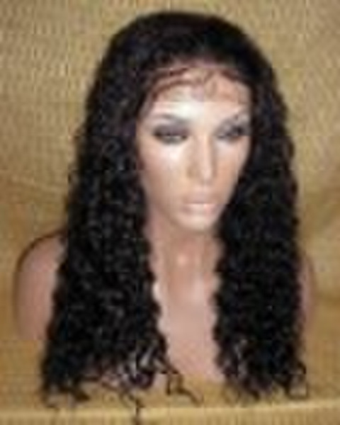 Lace front wig with clips inside