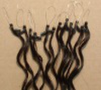 silky straight loop ring keratin hair extension