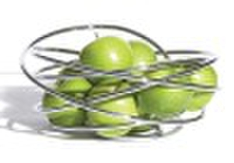 stainless metal fruit basket