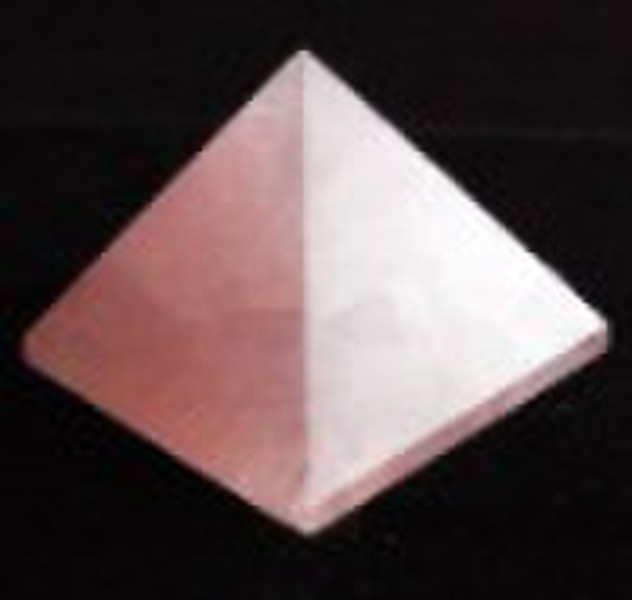 Natural Rock Clear Rose Crystal Pyramid