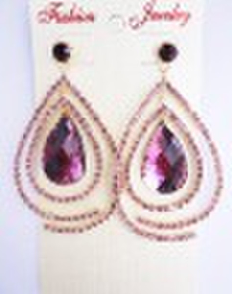 Fashion bridal drop earring with big stones