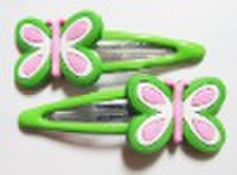 2010 new design of kids pvc hair clip with metal c