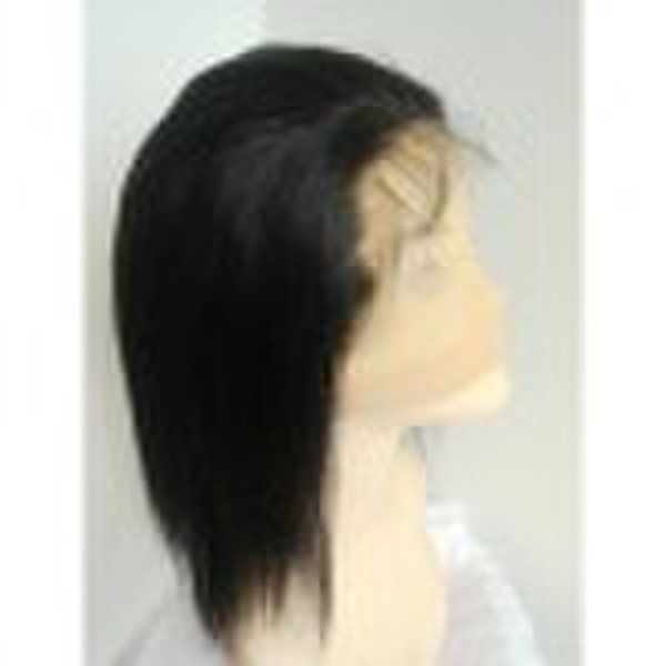 human hair 12" yakifull lace wig