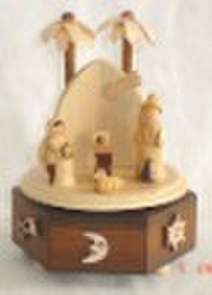 Wooden craft with music box