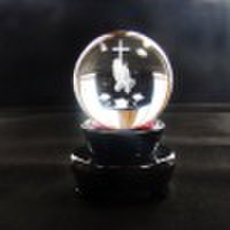 crystal ball with laser