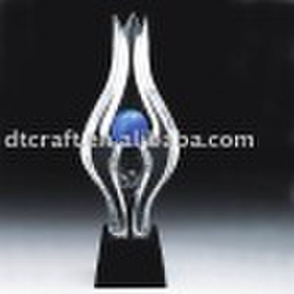 Popular crystal trophy, blank crystal award, clear