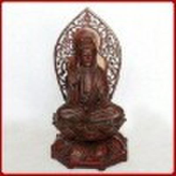 Charm Wood Craft Buddha Statue