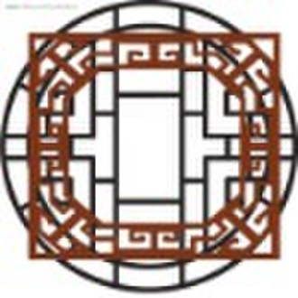 Artistic wooden window pane