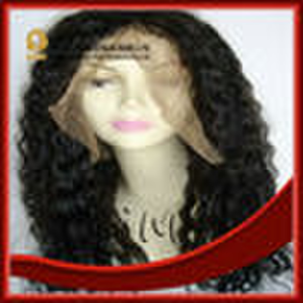 curly  full lace wig / human hair wigs/hand-making