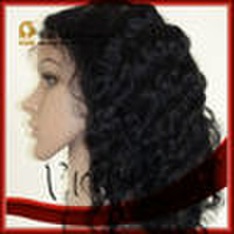 curly  full lace wig / human hair wigs/hand-making