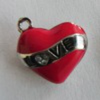 fashion 3D pewter heart shape pendant