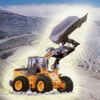 Side dumping construction machine