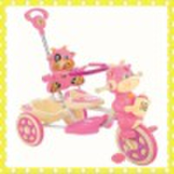 attractive simple safe children tricycle with bask