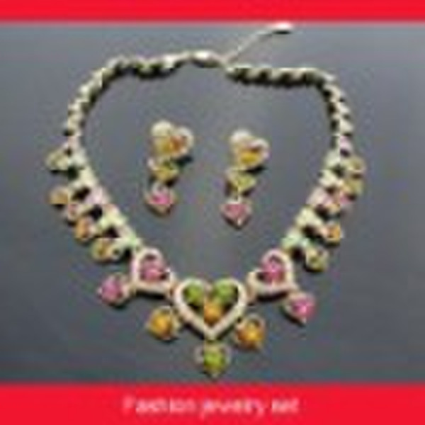 2011 Fashion crystal +zircon jewelry set (SZT-041)