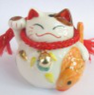 4"Ceramic Lucky Cat Money Box