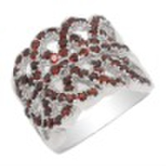 Fine ring-- natural garmet ring