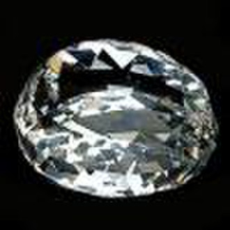 Crystal Diamond Cut Round Paperweight