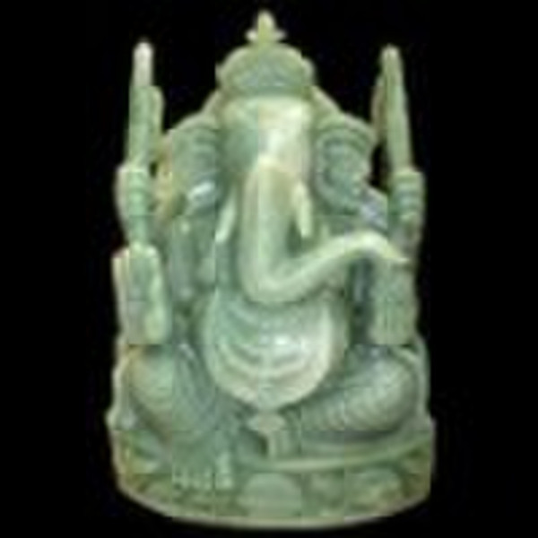 Hindu jade lord ganesha handIcraft