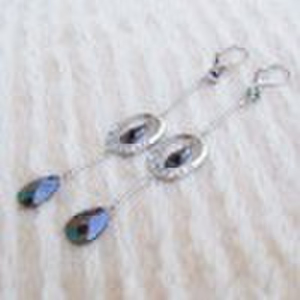 zircon bead earring