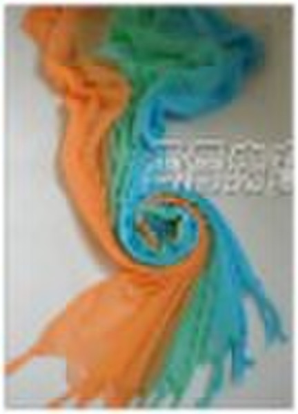 Gradient Tie-dyeing Linen Scarf