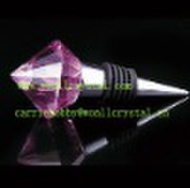 Triangle colorful bead  crystal  wine  stopper