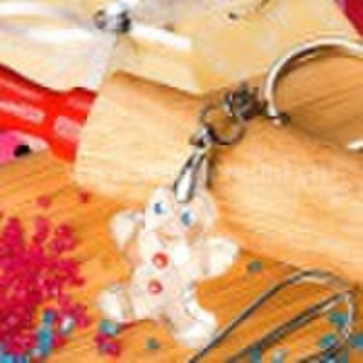 crystal gingerbreadman keychain for gifts