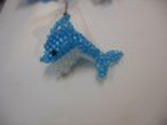 bead animal strap M-1/handmade decoration,mobile p