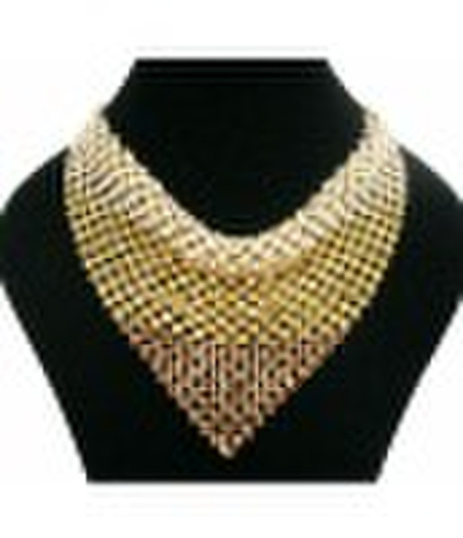 Fashion Gold Necklace with Crystal Jewelry