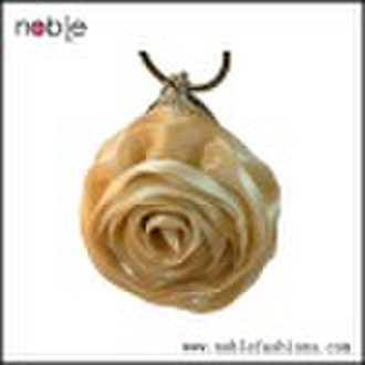 satin flower evening bag