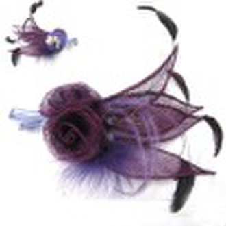 Fashion Feather flower brooch.Plume brooch