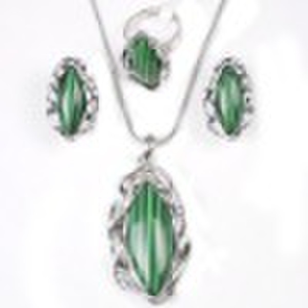 New arrival malachite jewelry set