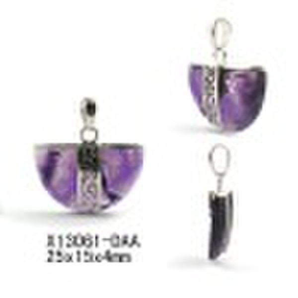 Gemstone  Pendant with 925 silver X13061-DAA