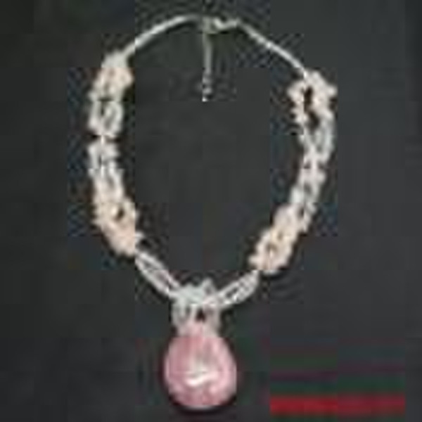 Semi-precious Stone Twist pendant necklace