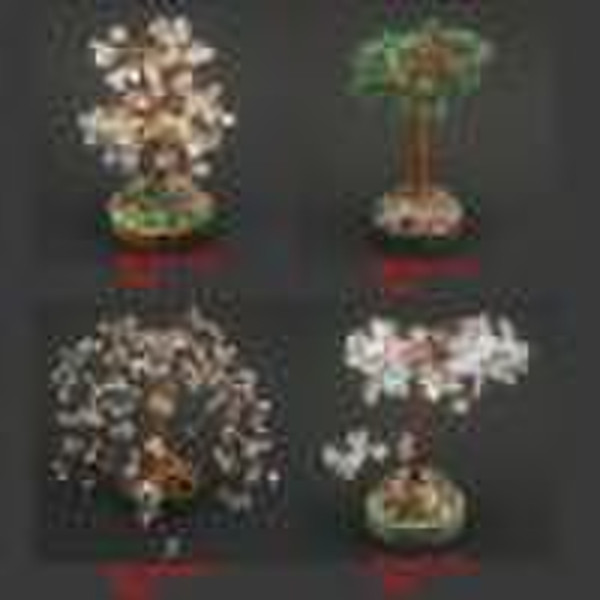 Semi-precious stone lucky tree