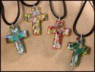GP0010 Cross Murano Glass Pendant