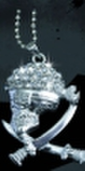 Hip hop silver necklace-pariteskull