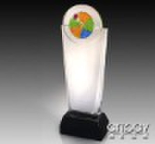 Champion crystal trophy