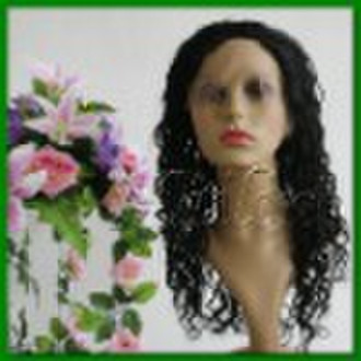 Curly 18inch-1# Full lace wig