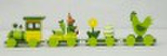 Easter wooden train decoration