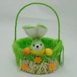 Easter rabbit basket decoration