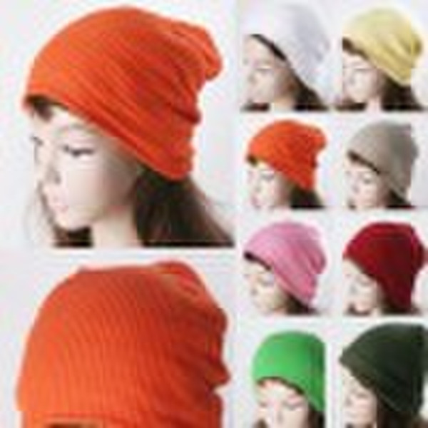 many colours knit hat