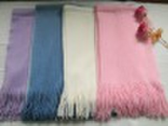 ladies' fashion soft acrylic scarf with fringe