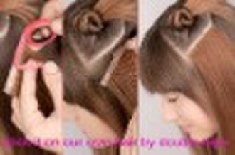 hand tied  PU  skin weft remy human hair  weaving