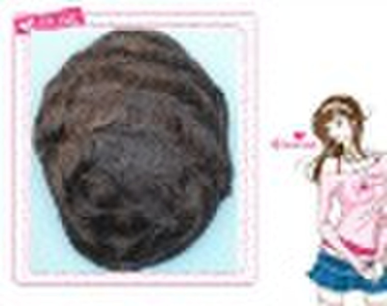 Мужская Toupee: 100% человеческий волос парик, полный лаковые