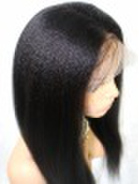 Yaki straight  Indian Remy hair  full lace wig hai